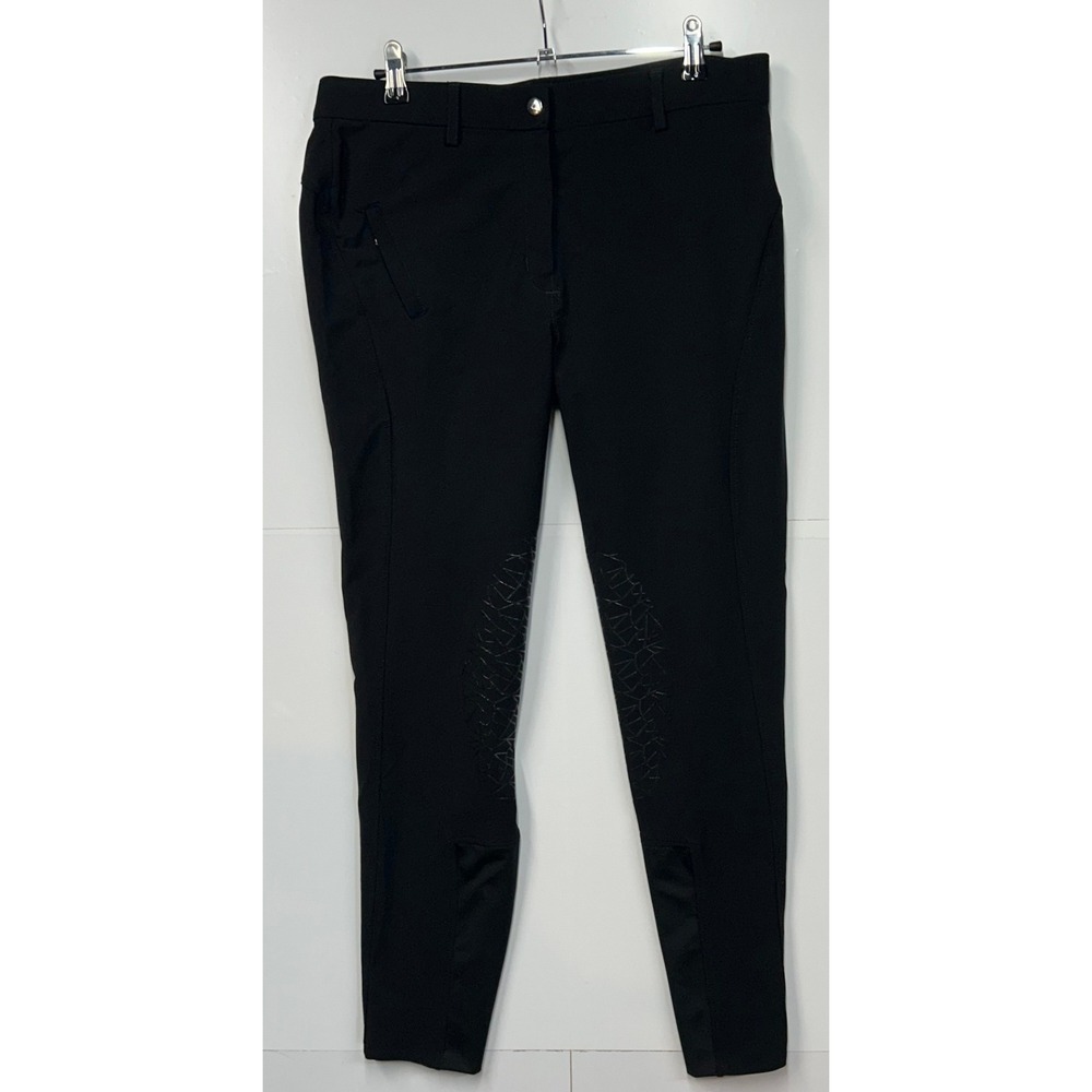 Horze Black Silicone Knee Patch Equestrian Riding Breeches Pants 32